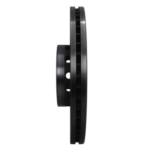 Audi A8 Brake Rotor (1) - Front Left - R1 Concepts - Drilled & Slotted - Black - `00-`03